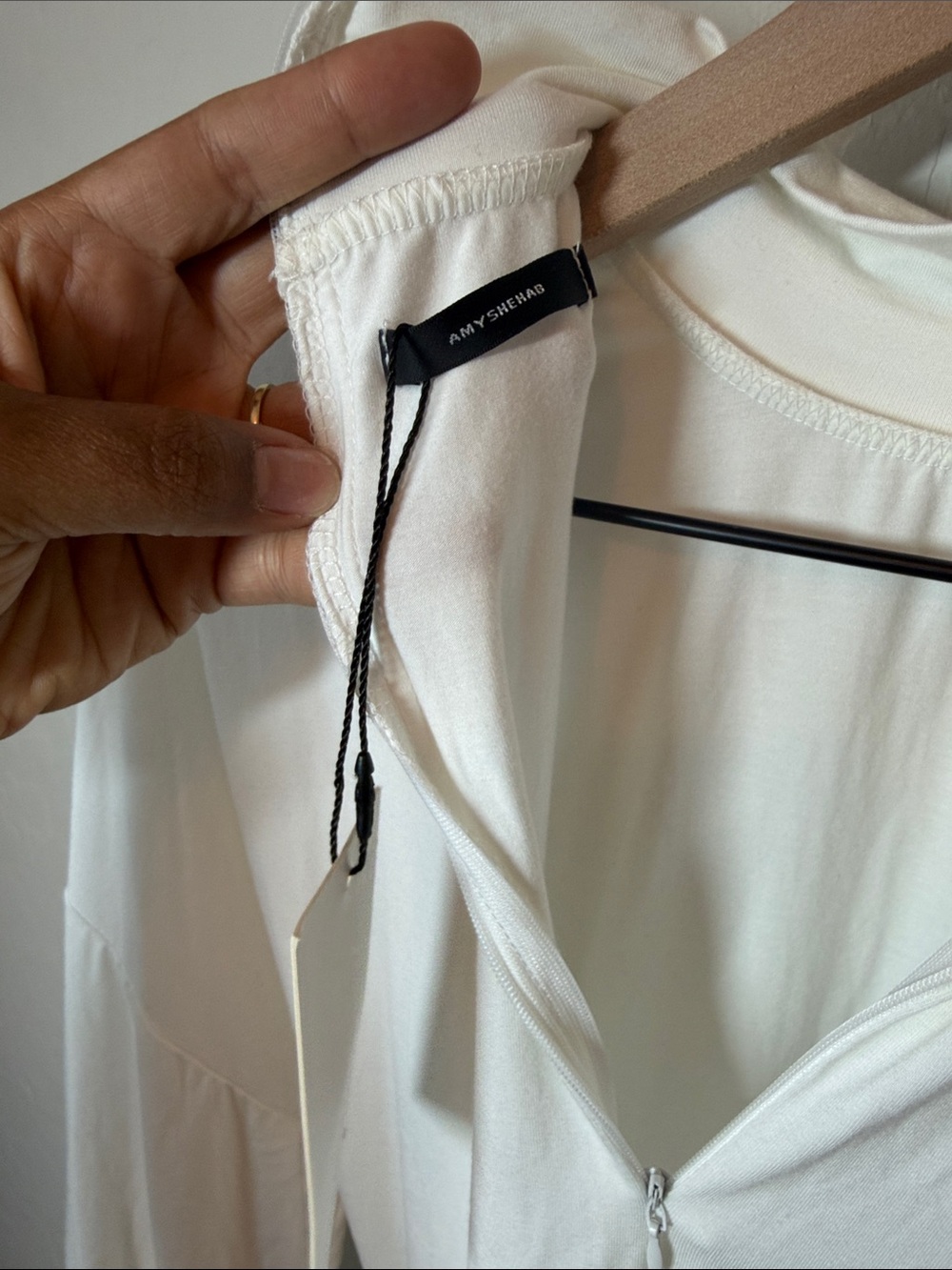 NWT Amy Shehab White Buckle Short Dress - Picture 6 of 7